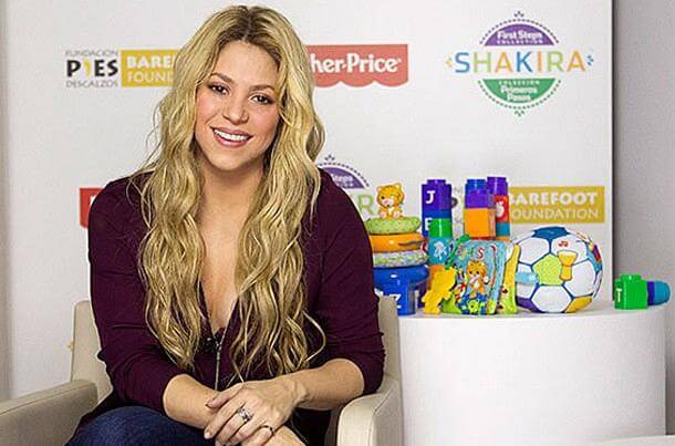 Η Shakira σχεδιάζει παιδικά παιχνίδια