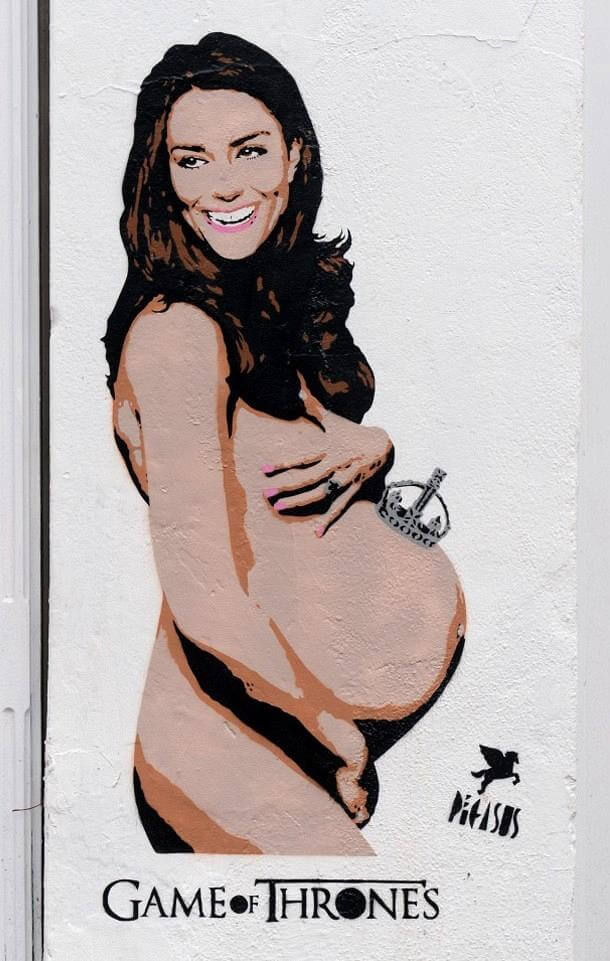 Γυμνή...σε τοίχο του Λονδίνου η Κέιτ Μίντλετον