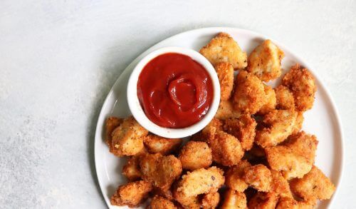 Ψητά chicken nuggets με κρυμμένο καρότο