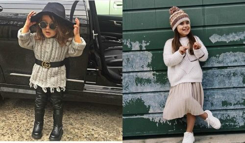 Oversized μάλλινα πουλόβερ: 3+1 τρόποι για να τα φορέσουν οι μικρές κοκέτες σας!