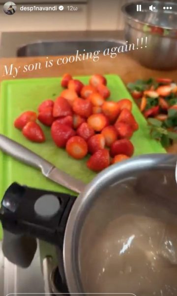 Δέσποινα Βανδή: Καμαρώνει τον γιο της να μαγειρεύει