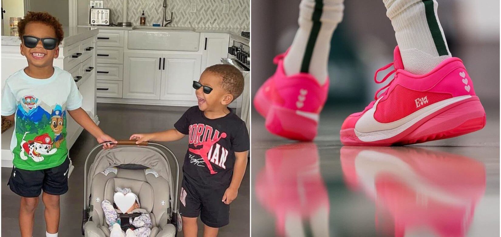 Ο Γιάννης Αντετοκούνμπο φοράει... ροζ παπούτσια με το όνομα της κόρης του!