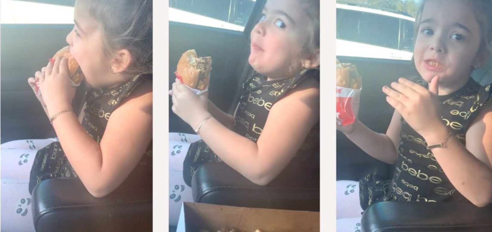 Η αντίδραση 8χρονης που απολαμβάνει το double burger της έγινε viral -Είναι καλοφαγού και το δείχνει!