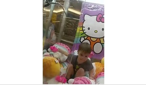 Αγοράκι 3 ετών εγκλωβίστηκε μέσα σε μηχάνημα με λούτρινα κουκλάκια (vid)