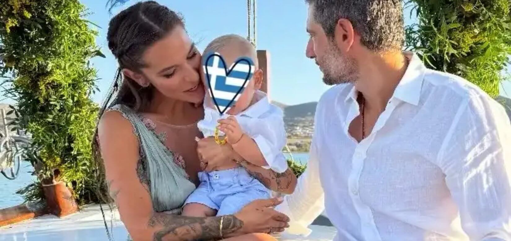 Εριέττα Κούρκουλου – Βύρων Βασιλειάδης: Βάφτισαν τον μικρό Λέοντα στην Πάρο (pics)