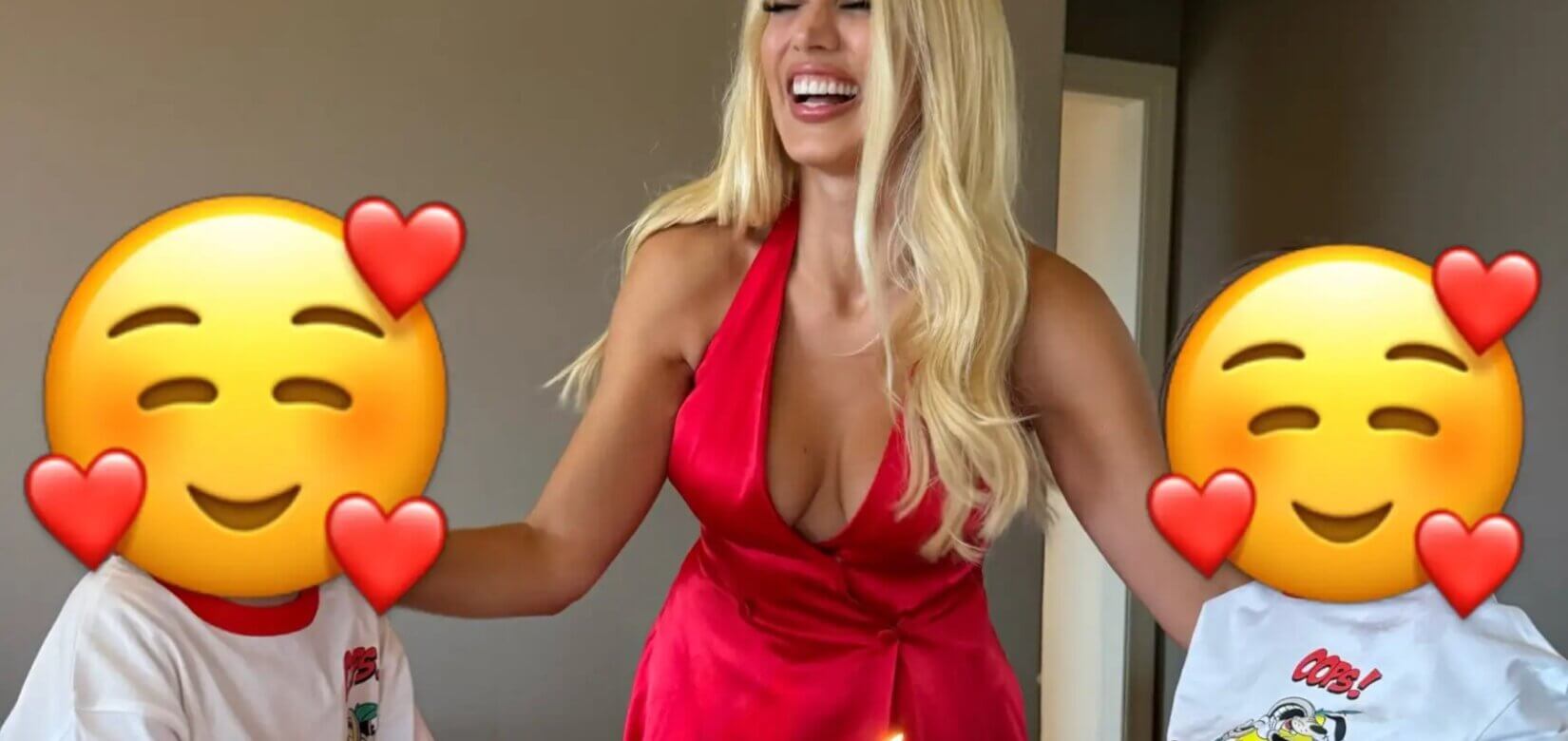 Κωνσταντίνα Σπυροπούλου: Γενέθλια με τους δύο γιους της και μια εντυπωσιακή κόκκινη τούρτα