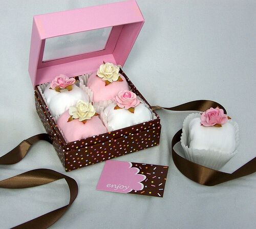 cup Φτιάξτε cup cakes με φανελάκια μωρού